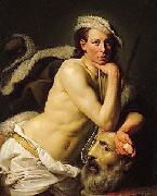 Johann Zoffany Self portrait as David with the head of Goliath, Sweden oil painting artist